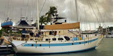 Image of Yacht Formosa 51 Standing on the Dock in Newzealand