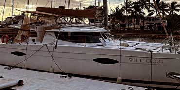 Image of Yacht Fountaine Pajot Hellia Standing on the Dock in Newzealand