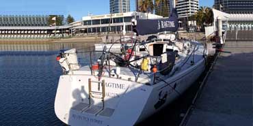 Image of Yacht J130 Standing on the Dock in Newzealand