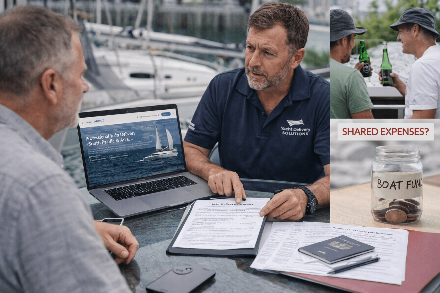 Contact a delivery skipper in the cockpit