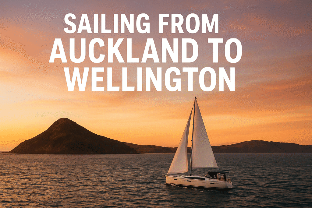 Yacht rounding East Cape – Auckland to Wellington sailing