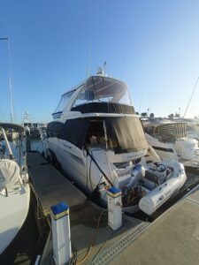 Absolute 52 after a yacht delivery tied up