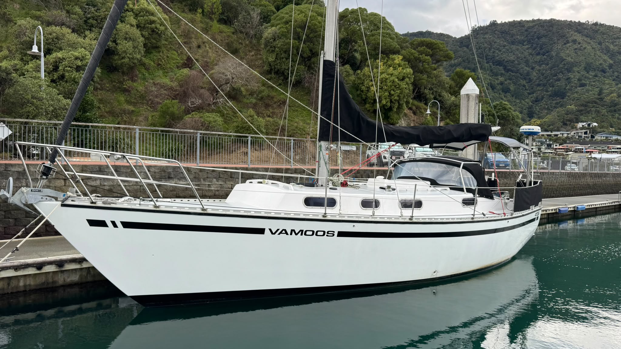 White hartley delivered by yacht delivery solutions. the pic is in waikawa marina
