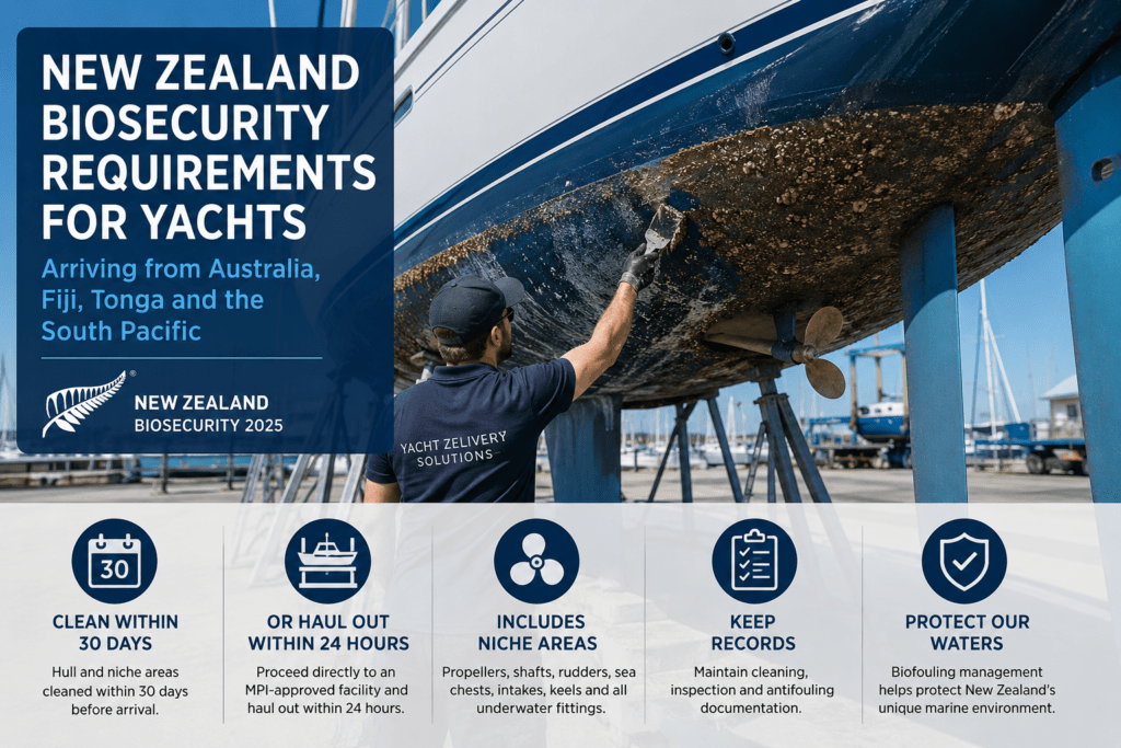 New Zealand Biosecurity Requirements for Yachts Arriving from Australia, Fiji and the South Pacific